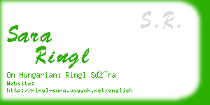 sara ringl business card